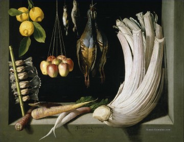 Spiel Geflügel  Gemüse und Obst Stillleben Realismus Ölgemälde